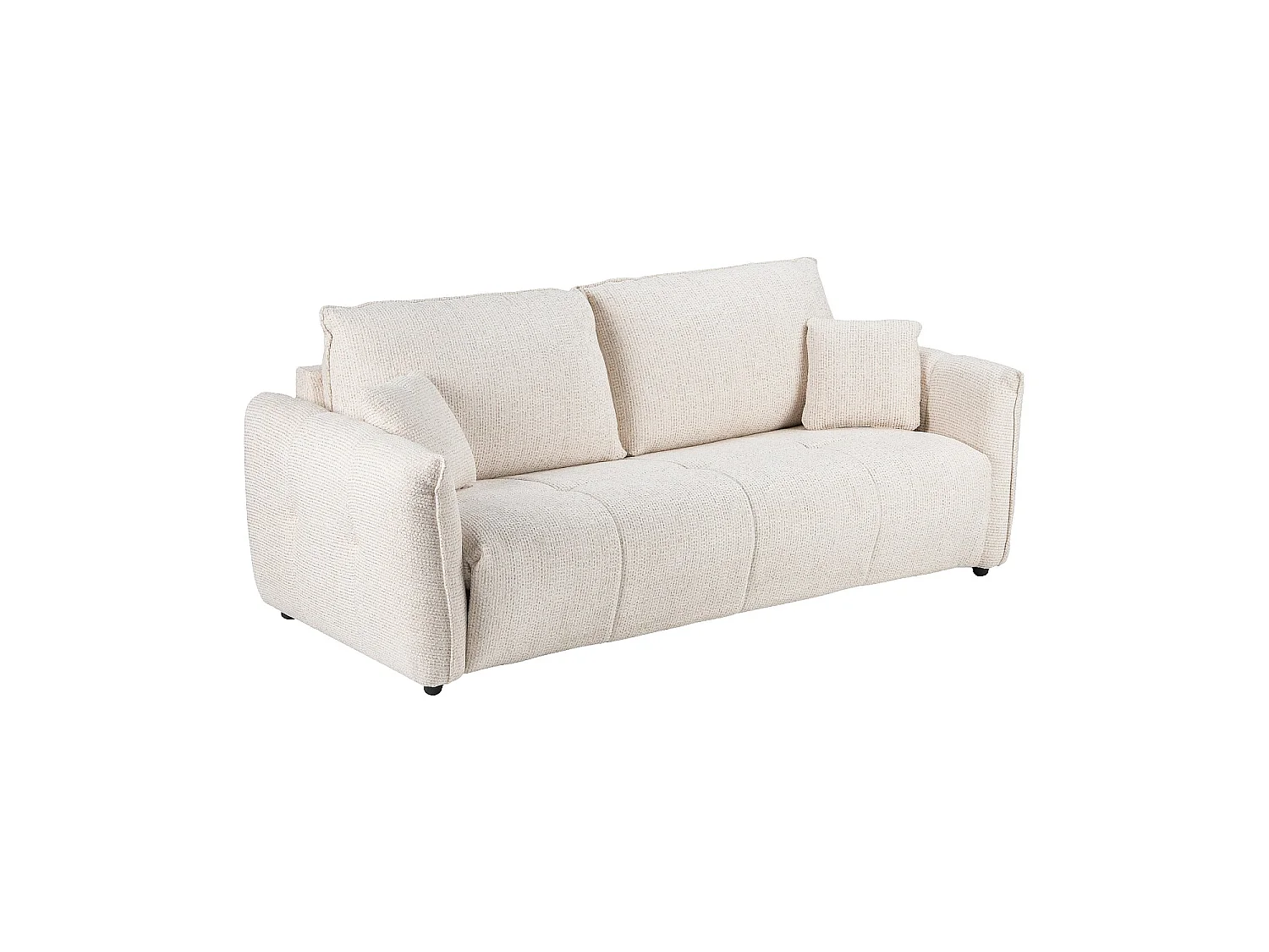 Habitat - Canapé convertible 3 places - Couchage 160 cm - Matelas 13 cm - Tissu texturé Oria - Beige - Boston