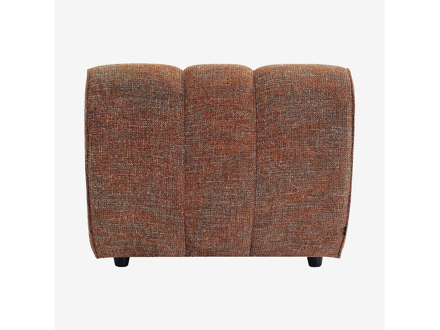 Habitat - Chauffeuse capitonnée en tissu texturé - Terracotta - Elaia