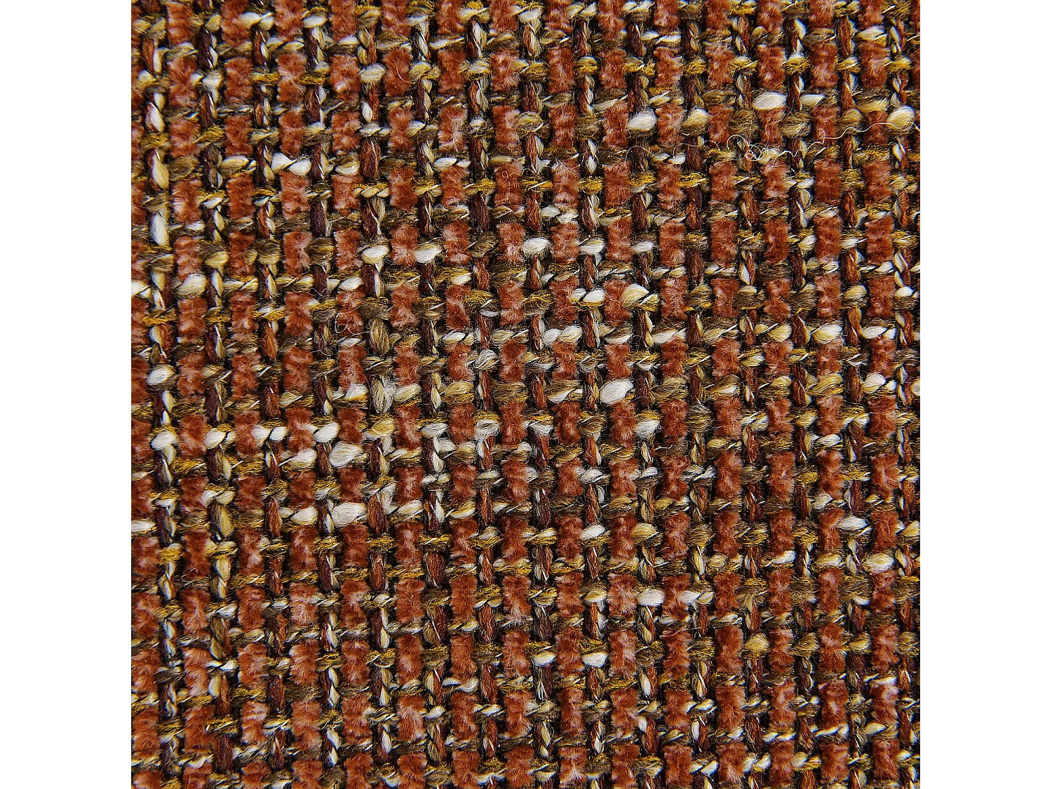 Habitat - Chauffeuse capitonnée en tissu texturé - Terracotta - Elaia