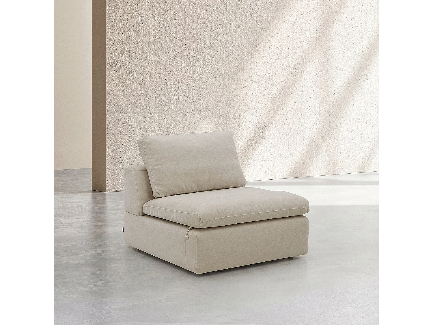 Habitat - Chauffeuse en tissu - Beige meringue - Ameria