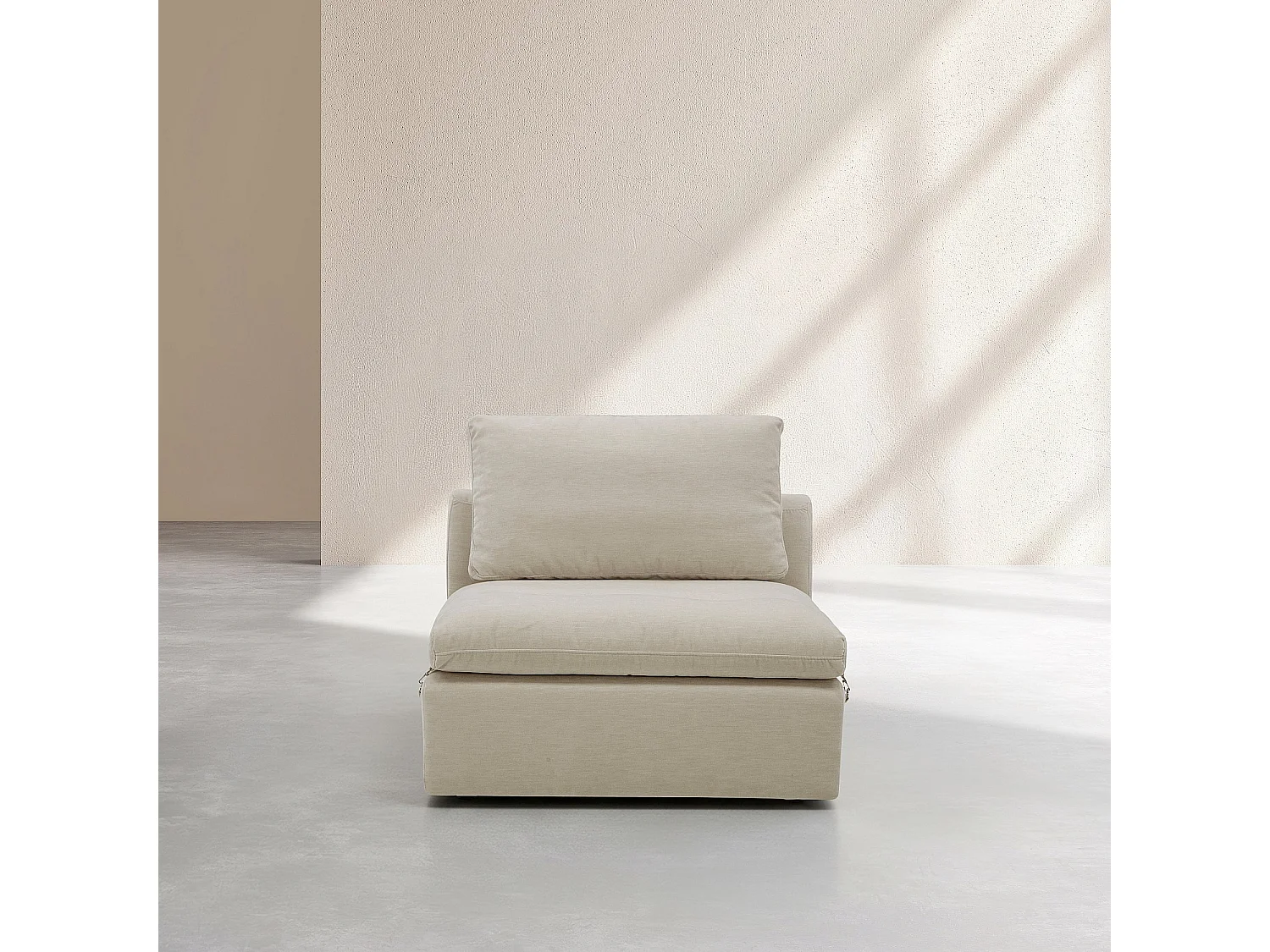 Habitat - Chauffeuse en tissu - Beige meringue - Ameria