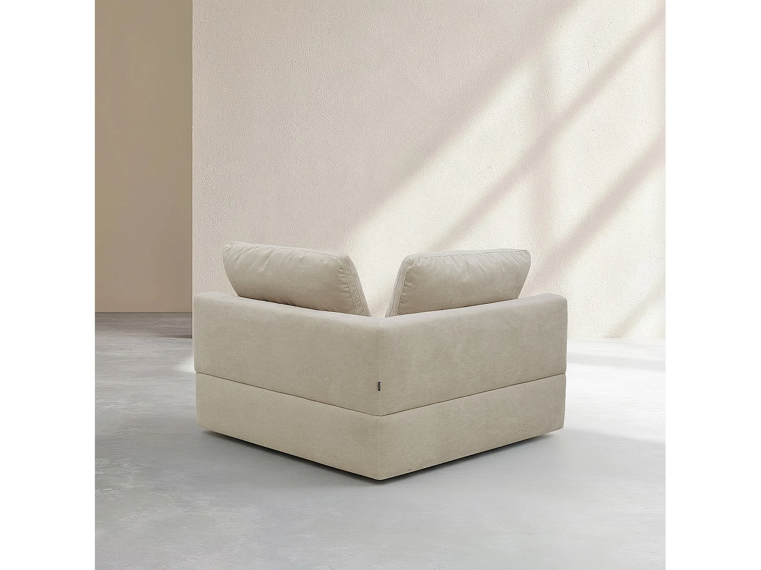 Habitat - Module d'angle en tissu - Beige meringue - Ameria