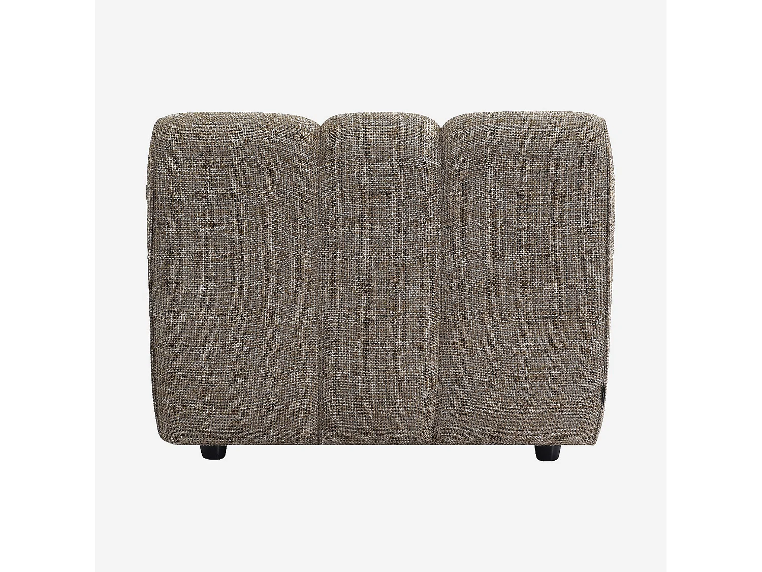Habitat - Chauffeuse capitonnée en tissu texturé - Marron glacé - Elaia