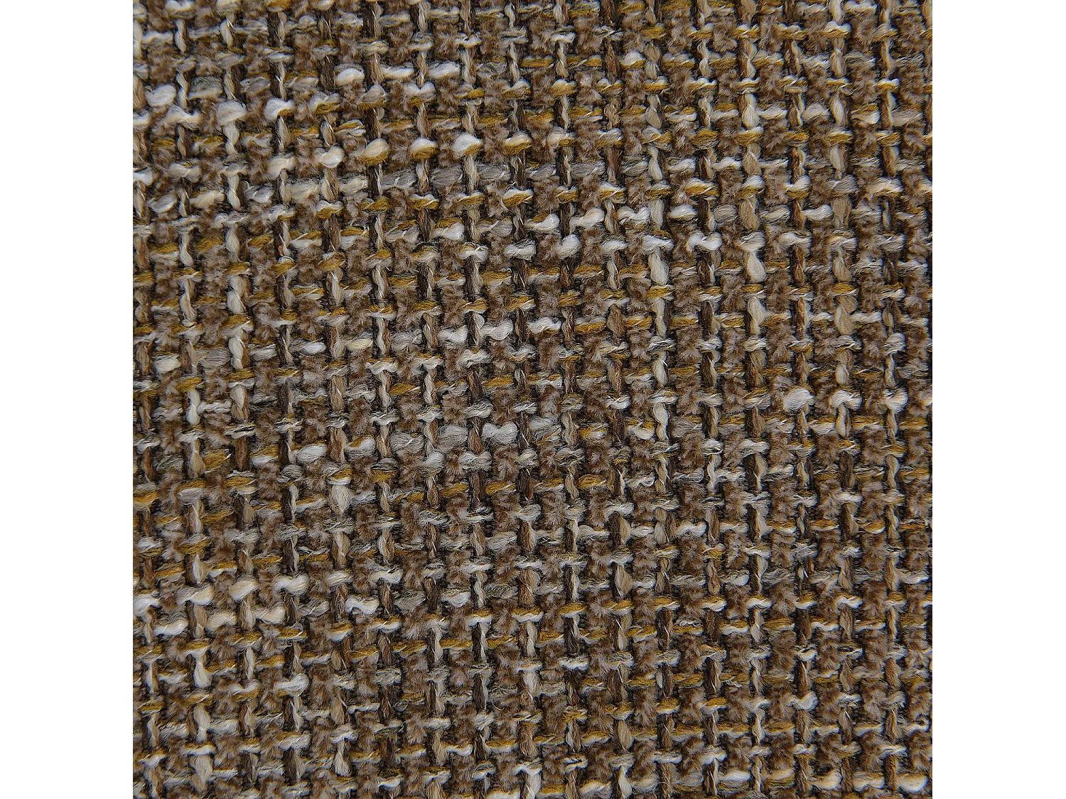 Habitat - Chauffeuse capitonnée en tissu texturé - Marron glacé - Elaia