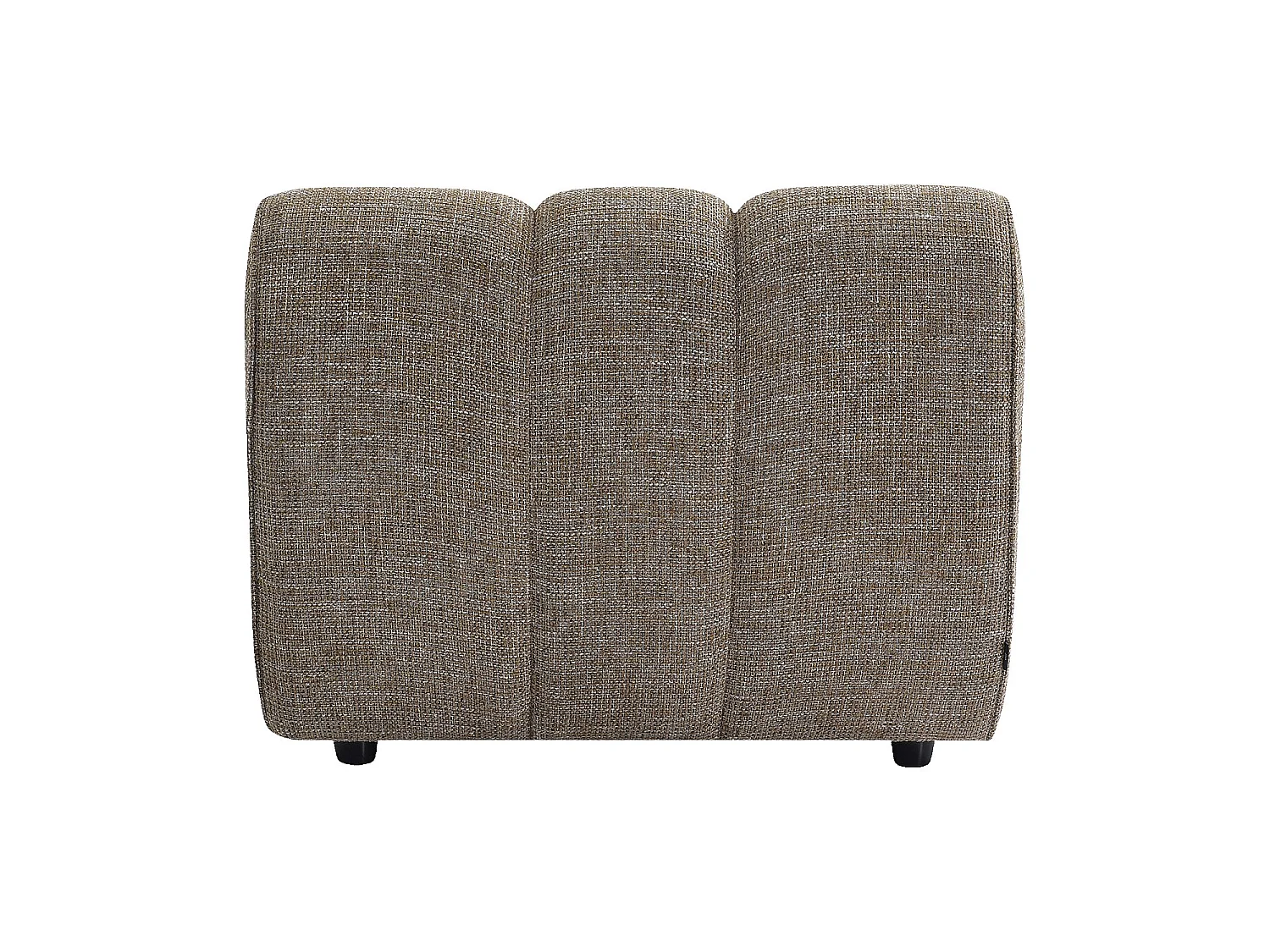 Habitat - Chauffeuse capitonnée en tissu texturé - Marron glacé - Elaia