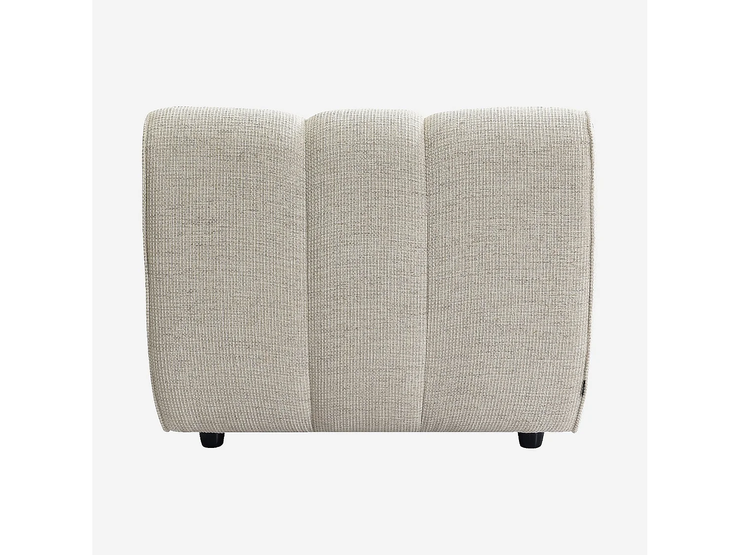 Habitat - Chauffeuse capitonnée en tissu texturé - Crème - Elaia