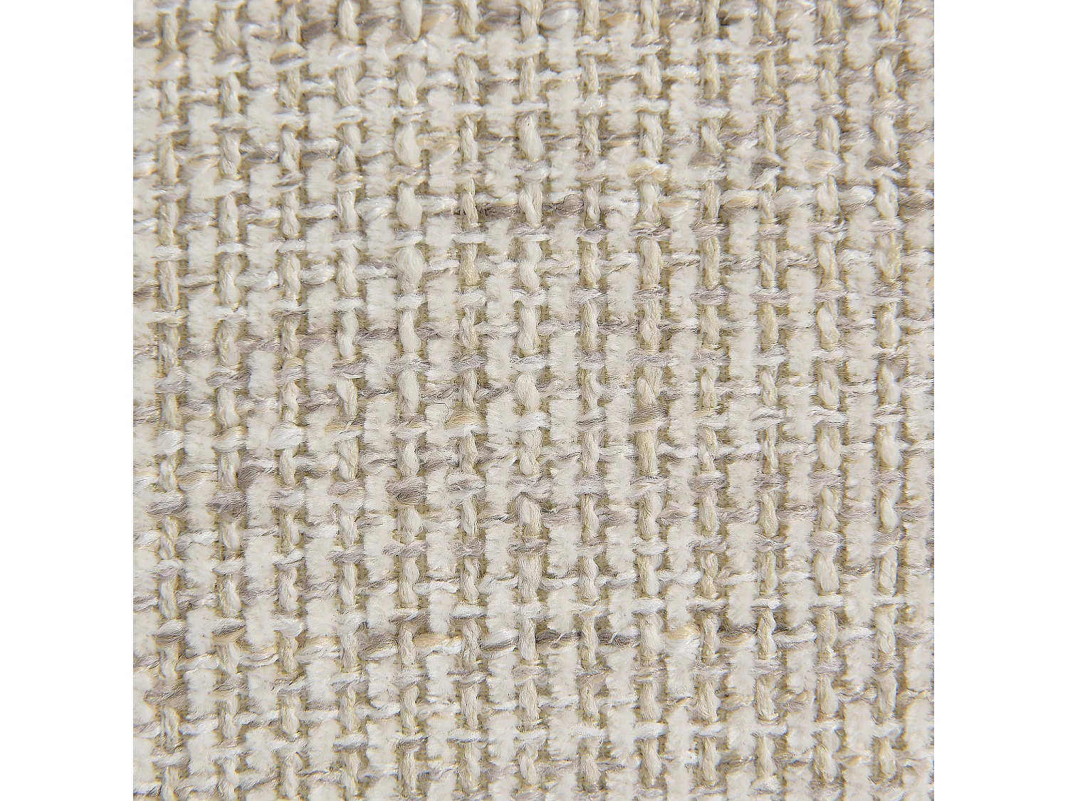 Habitat - Chauffeuse capitonnée en tissu texturé - Crème - Elaia