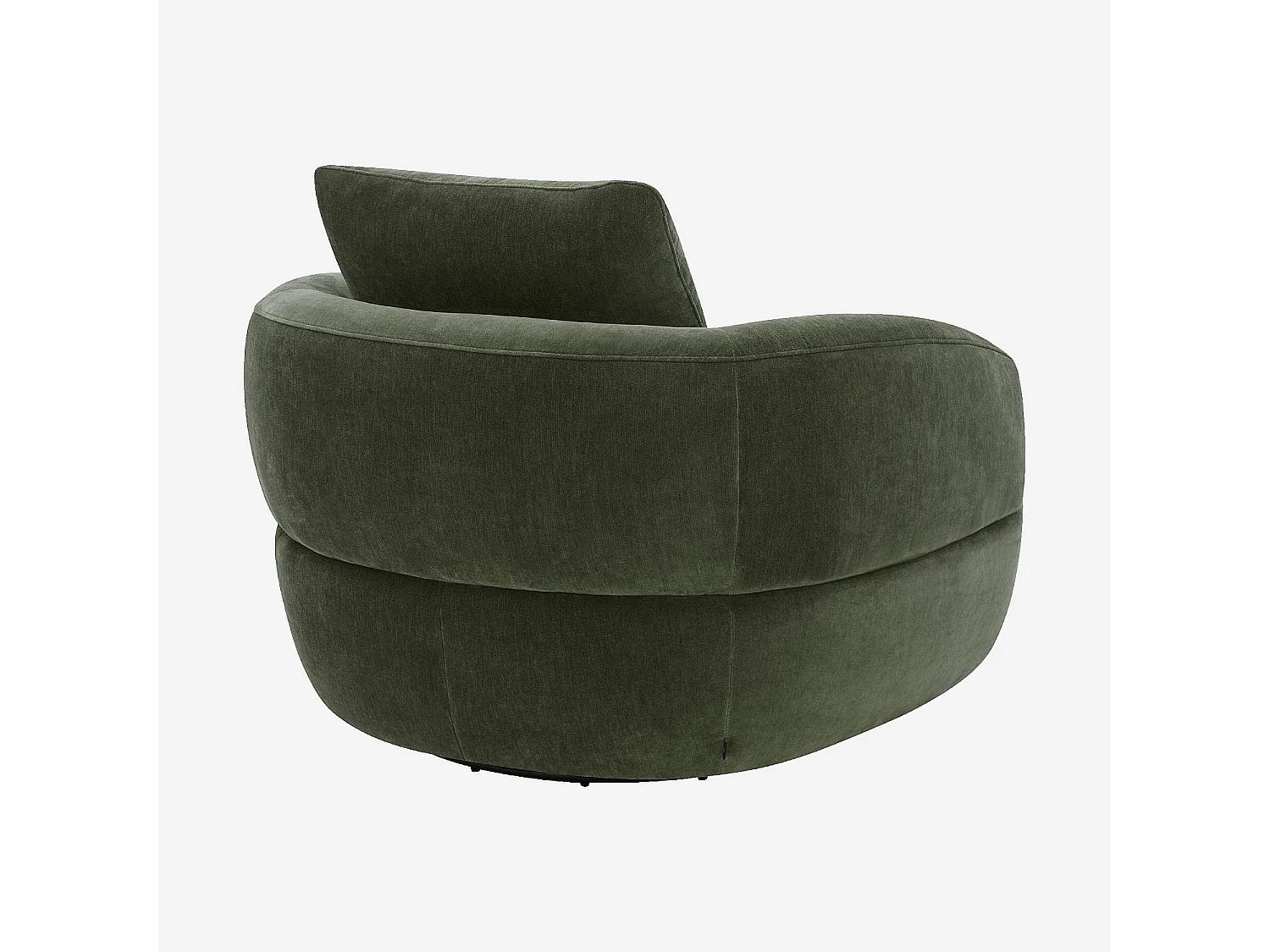 Habitat - Fauteuil pivotant en tissu - Vert sapin - Priano