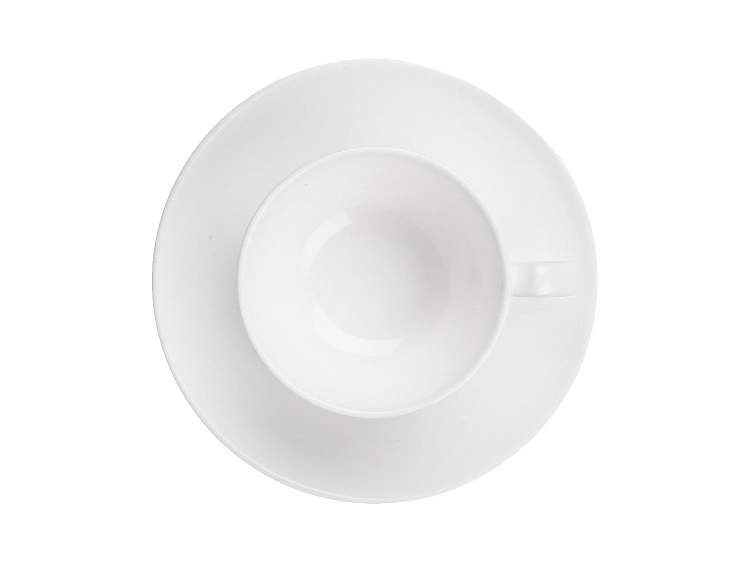 Habitat - Lot de 6 tasses à espresso avec soucoupes en porcelaine - 9,5 cl - Blanc - Taidu II