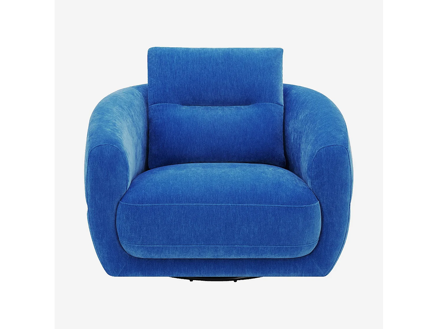 Habitat - Fauteuil pivotant en tissu - Bleu électrique - Priano