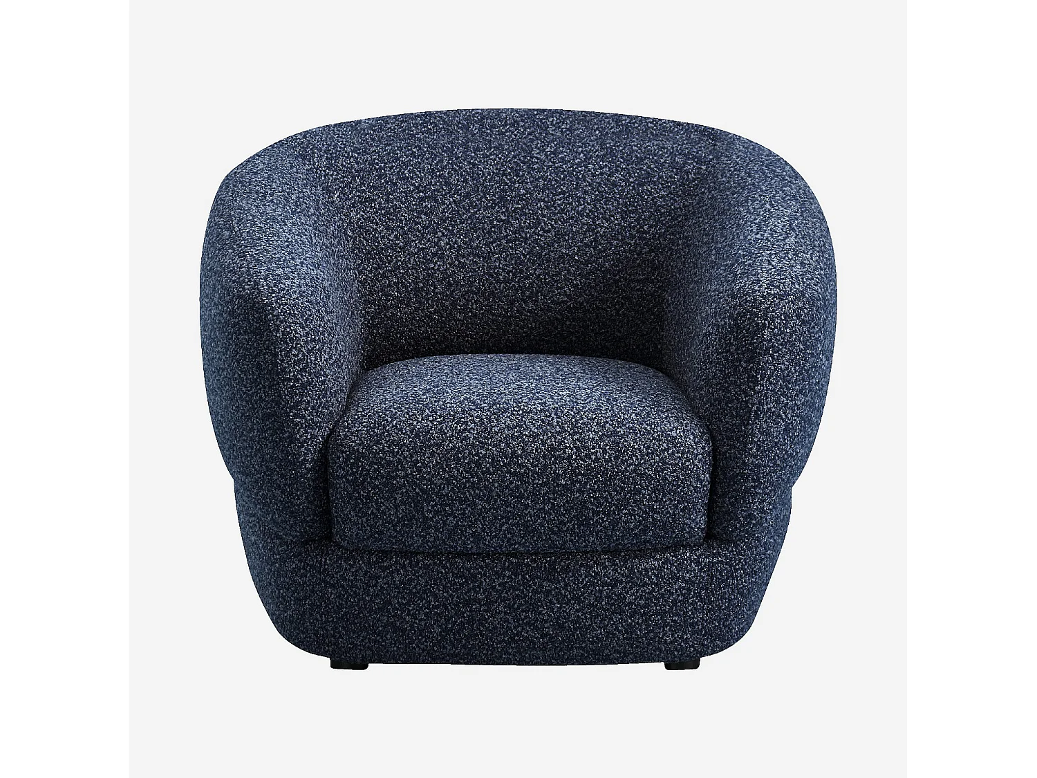 Habitat - Fauteuil en tissu bouclette courte - Bleu nuit - Teglio