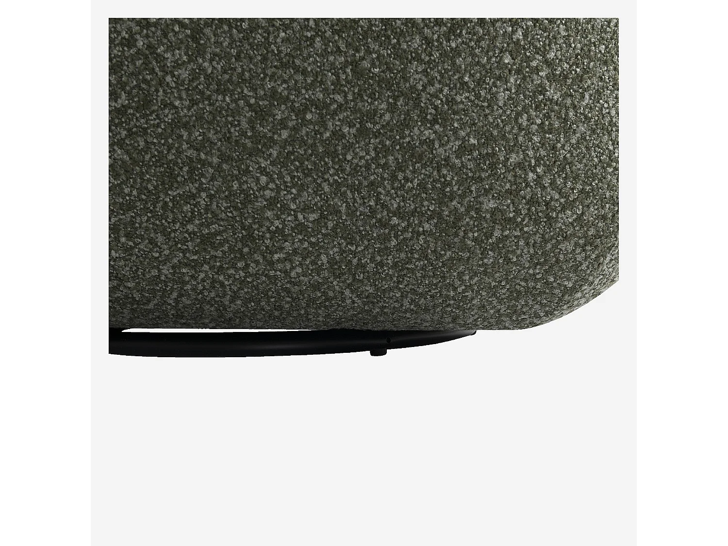 Habitat - Fauteuil pivotant en tissu bouclette garni de plumes - Vert kaki - Monza