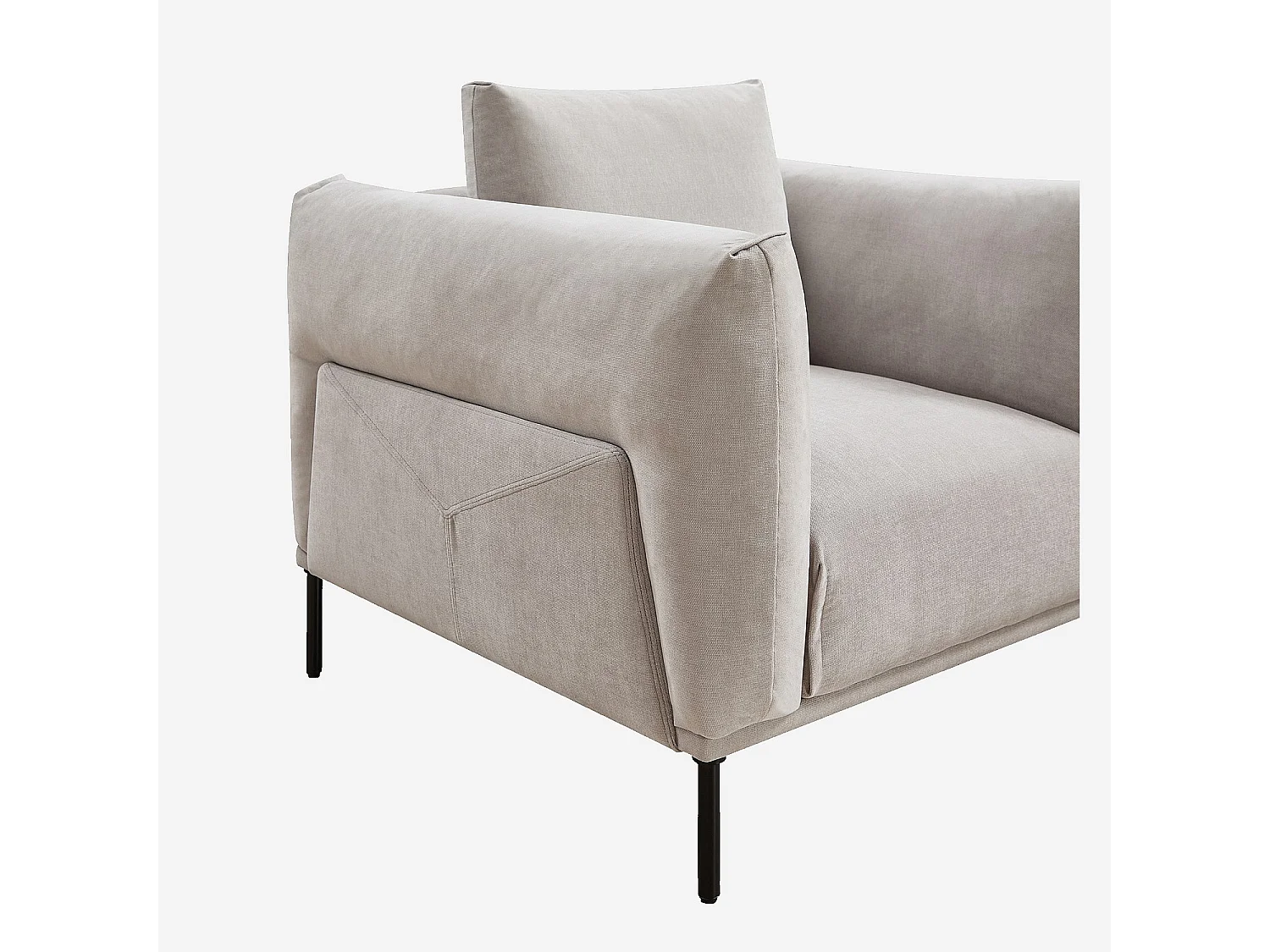Habitat - Fauteuil en tissu garni de plumes - Gris polaire - Amami