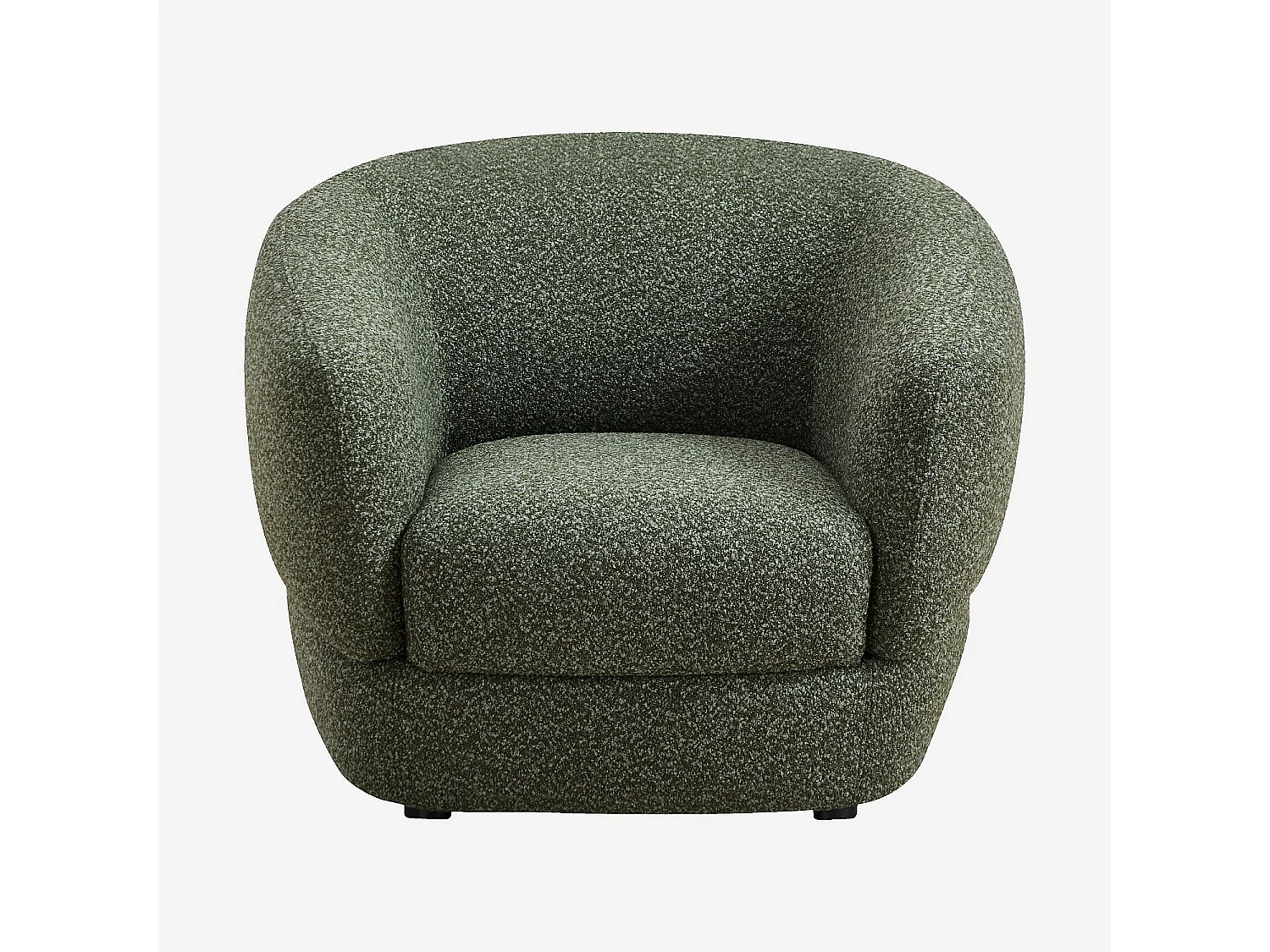 Habitat - Fauteuil en tissu bouclette courte - Vert sapin - Teglio