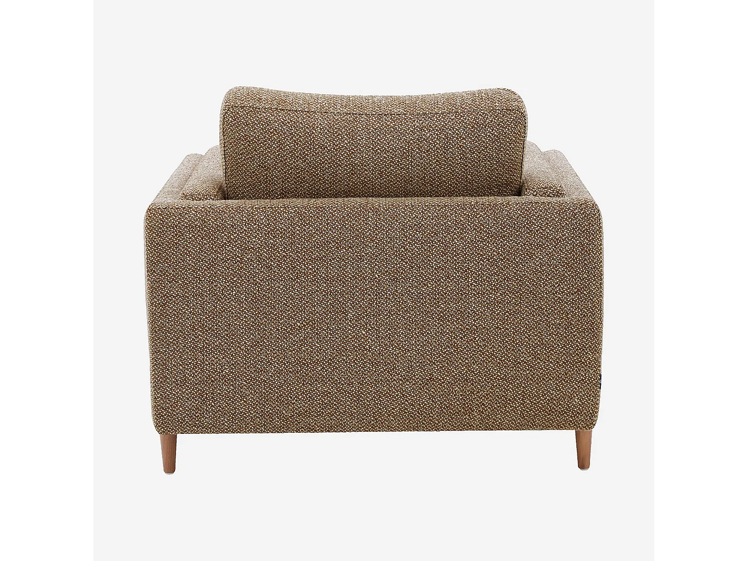 Habitat - Fauteuil en tissu texturé et bois - Marron noisette - Urbino