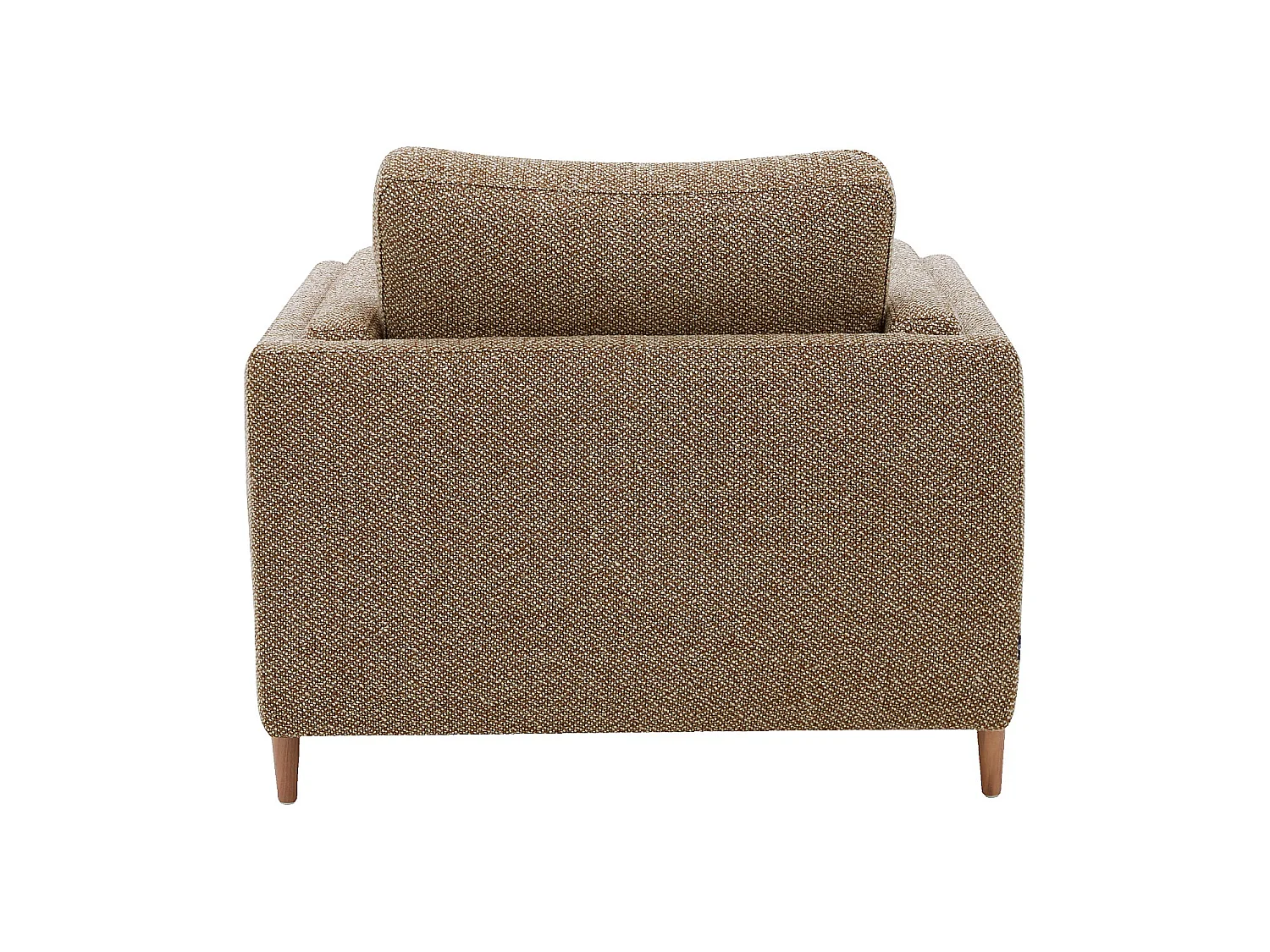 Habitat - Fauteuil en tissu texturé et bois - Marron noisette - Urbino