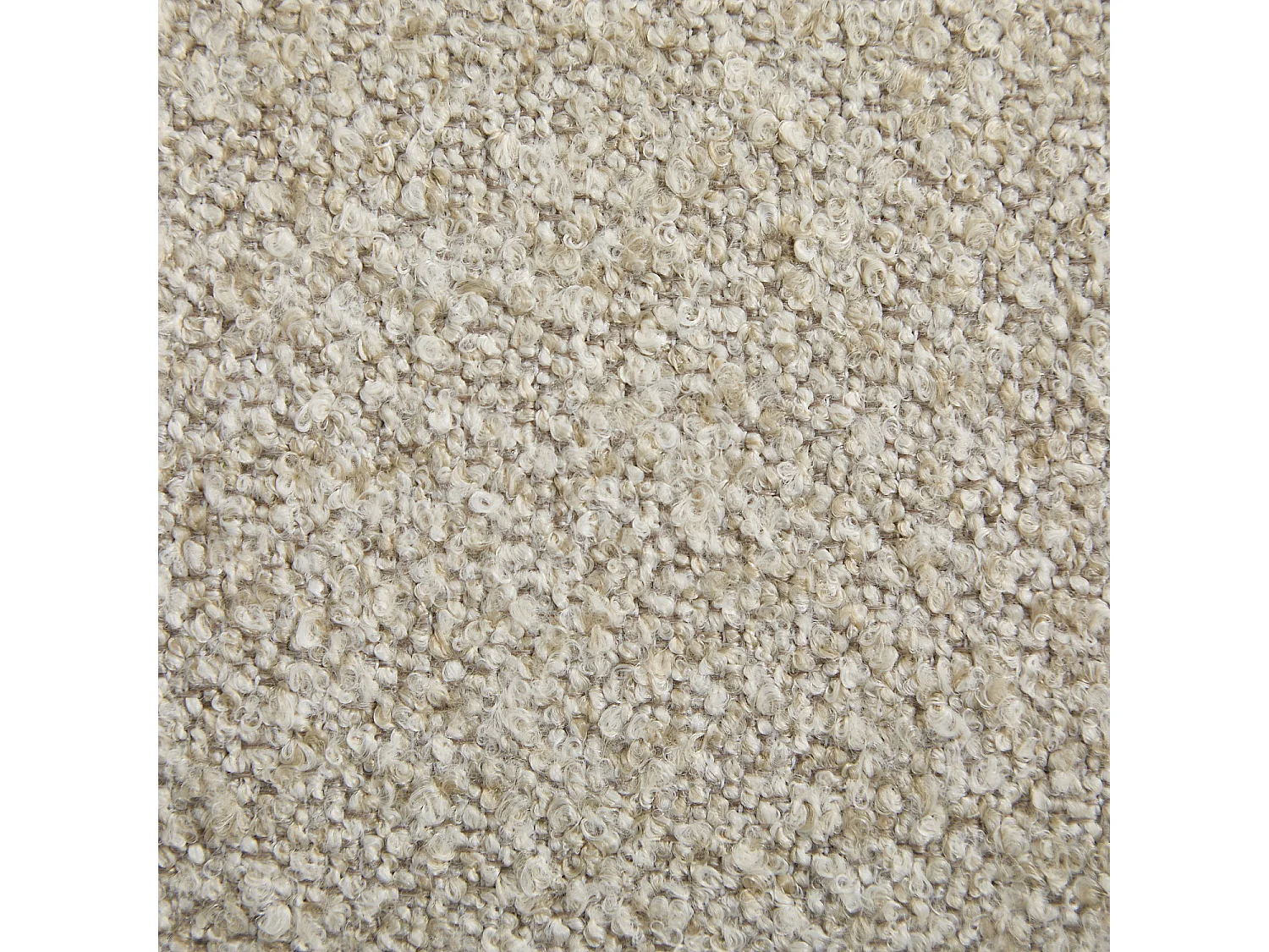 Fauteuil en tissu bouclette courte - Beige