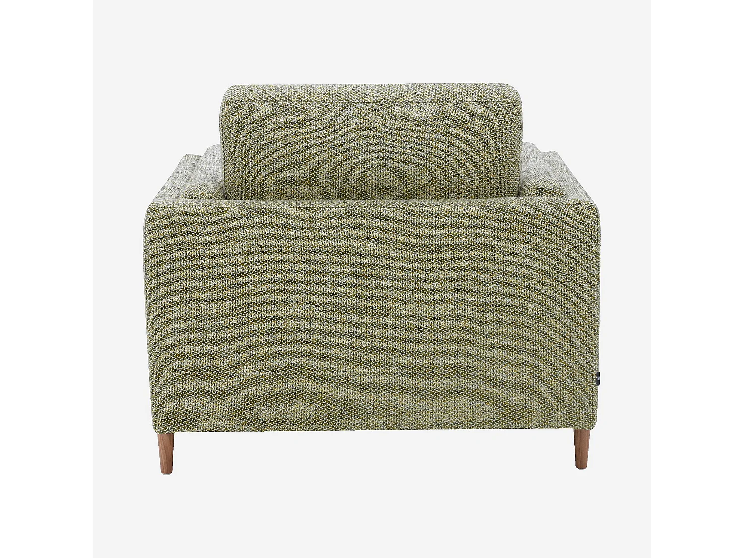 Habitat - Fauteuil en tissu texturé et bois - Vert lichen - Urbino