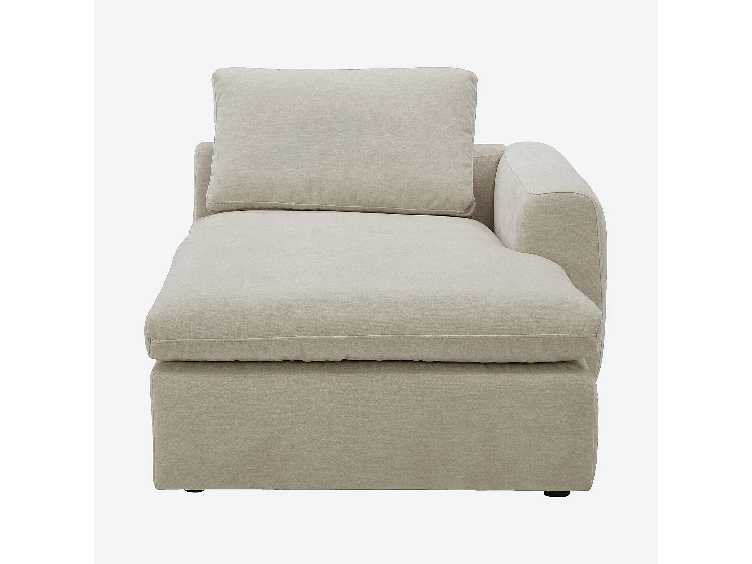 Habitat - Méridienne d'angle droit en tissu - Beige meringue - Ameria