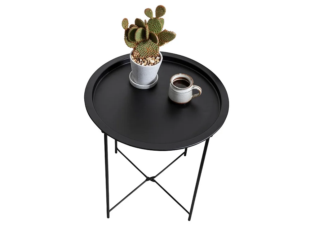 Noa & Nani Solid Black Metal Side Table