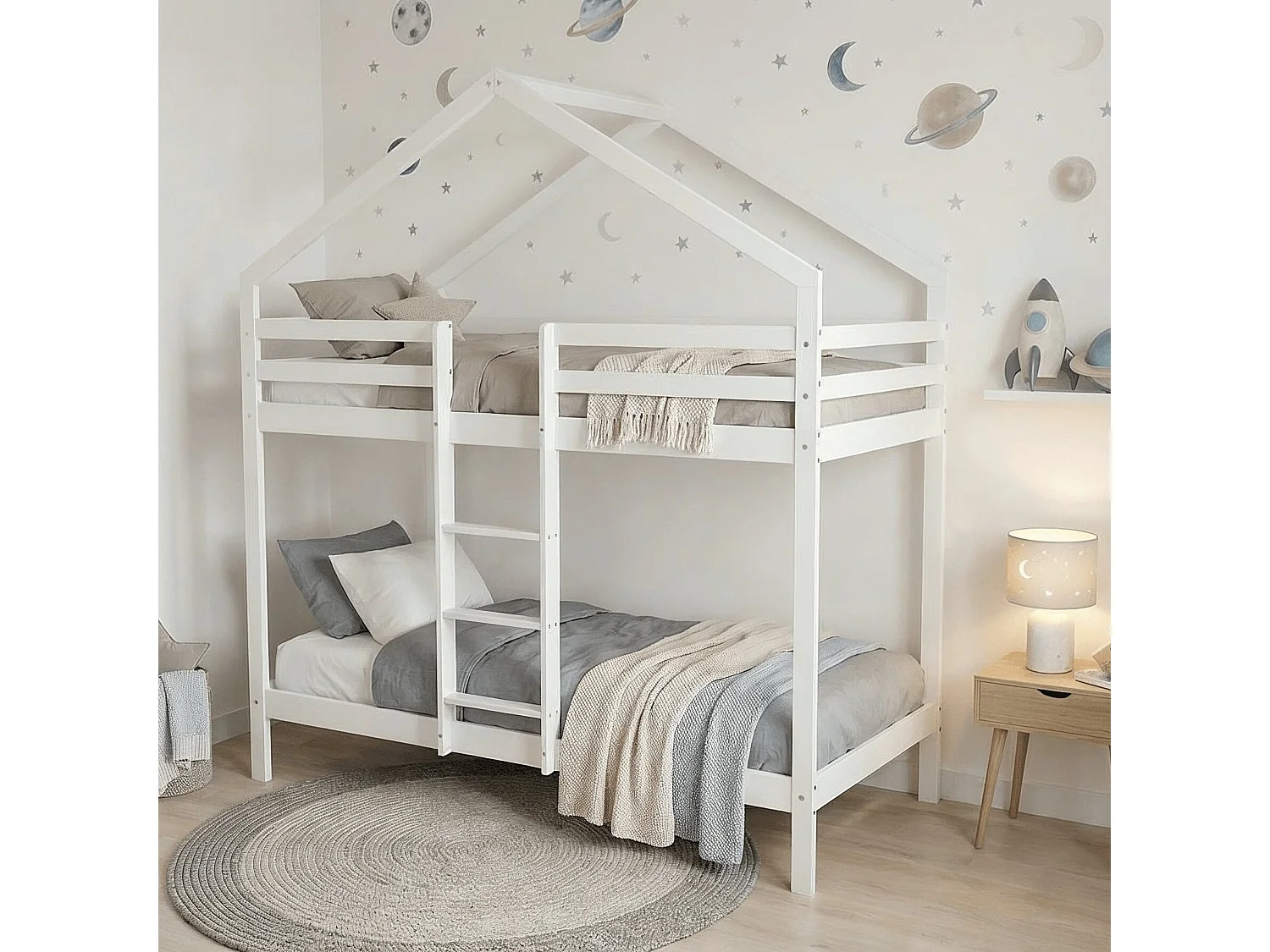 Noa & Nani Kirstine Bunk Bed Single in Classic White