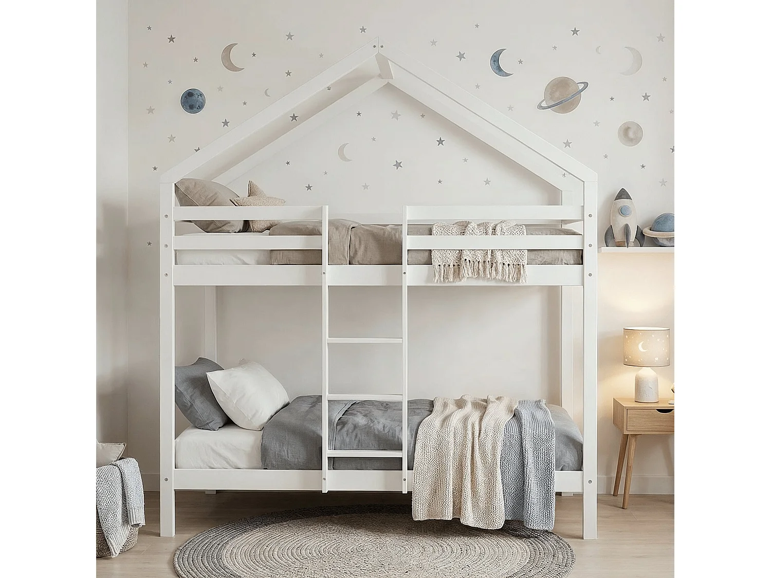 Noa & Nani Kirstine Bunk Bed Single in Classic White