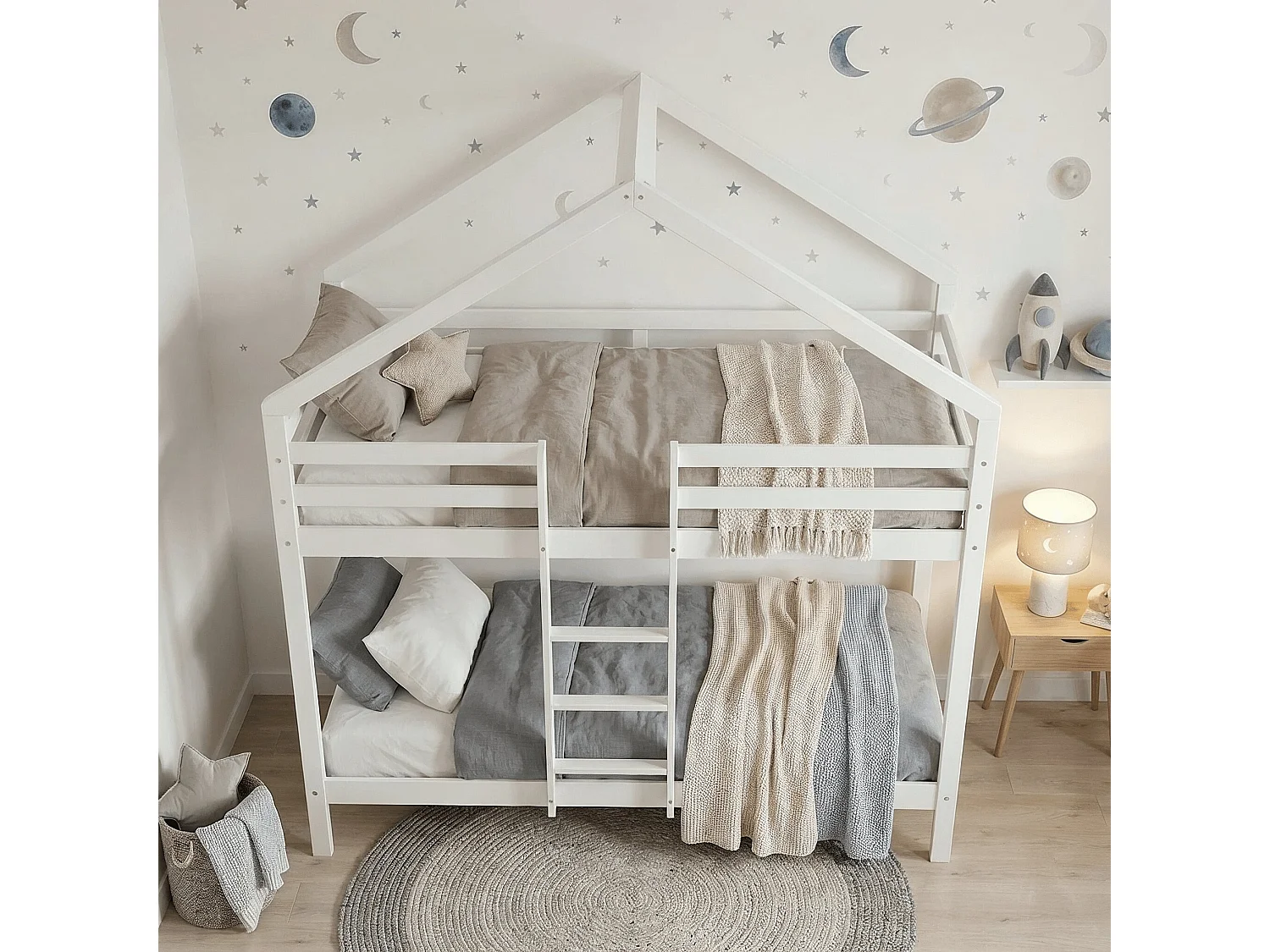 Noa & Nani Kirstine Bunk Bed Single in Classic White
