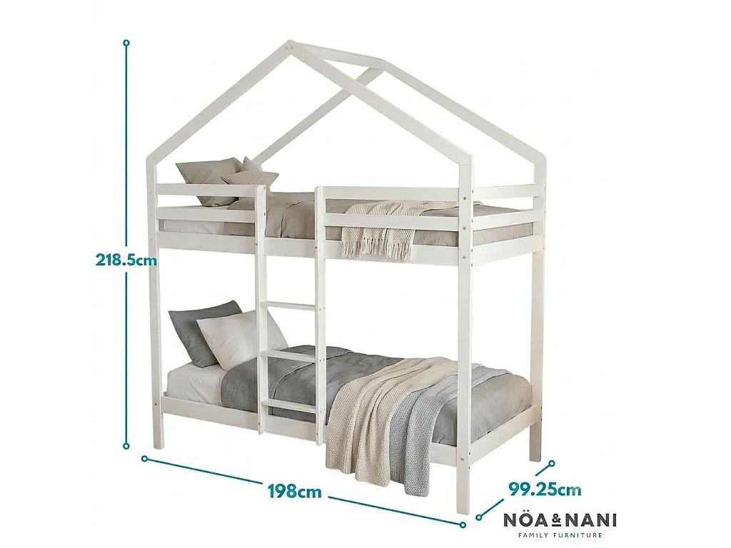 Noa & Nani Kirstine Bunk Bed Single in Classic White