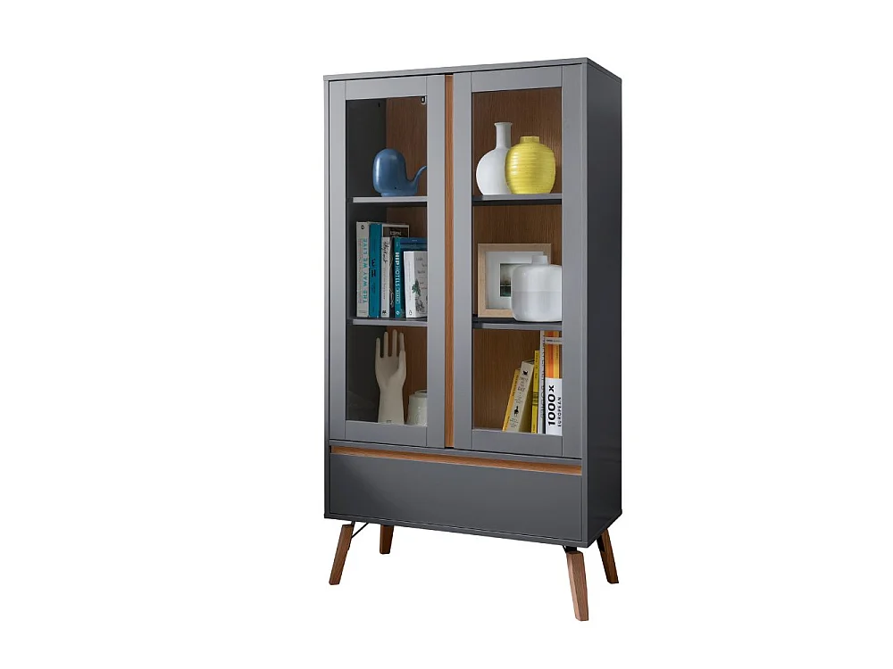 Noa & Nani Otto Display Cabinet Dresser in Grey and Natural Pine