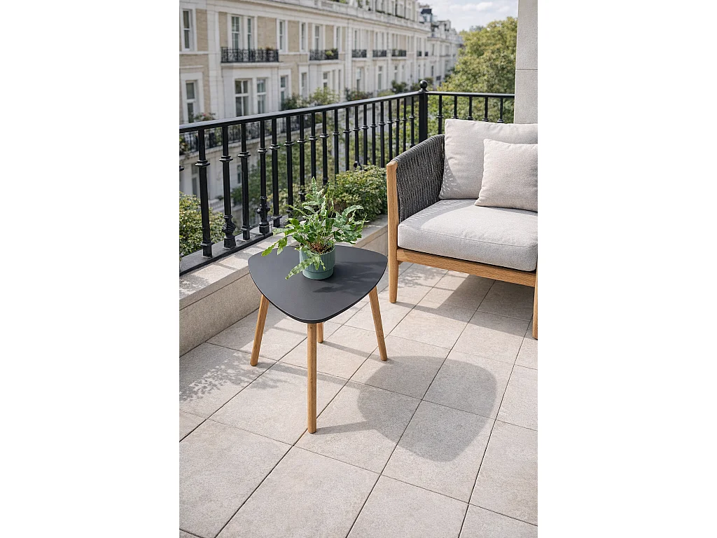 Malme Extra Large Outdoor Side Table for Balcony & Patio in Storm Grey