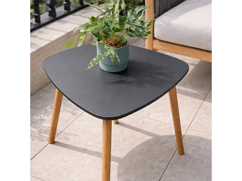 Malme Extra Large Outdoor Side Table for Balcony & Patio in Storm Grey