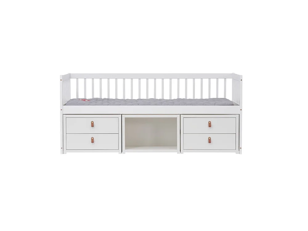 Noa & Nani Lottie Day Bed with Underbed Storage Drawers in White