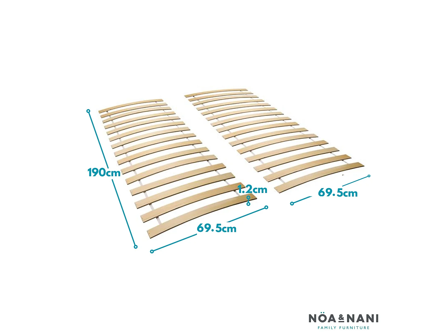 Noa & Nani Wooden Slats for Double Bedframe