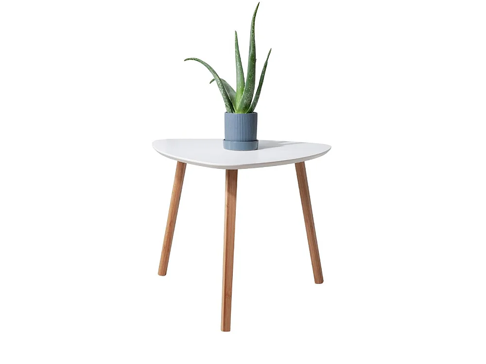 Malme Large Outdoor Side Table for Balcony & Patio in White