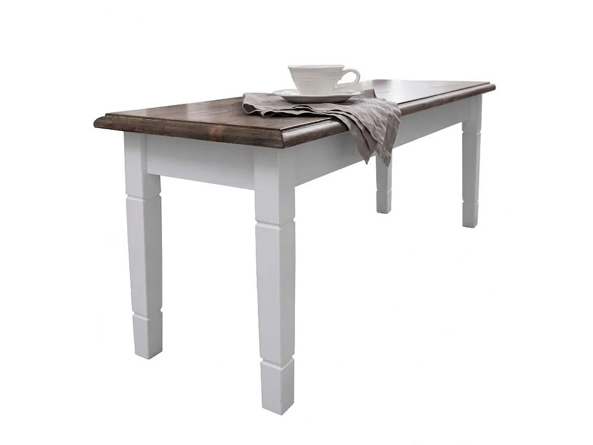 Noa & Nani Canterbury Hallway Bench Entryway Medium in White and Dark Pine