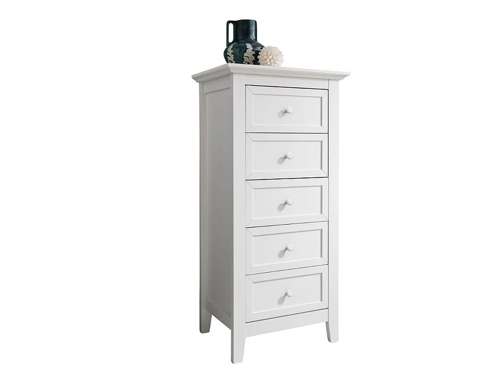 Noa & Nani Torsby Chest of Drawers 5 Drawer Tall in White