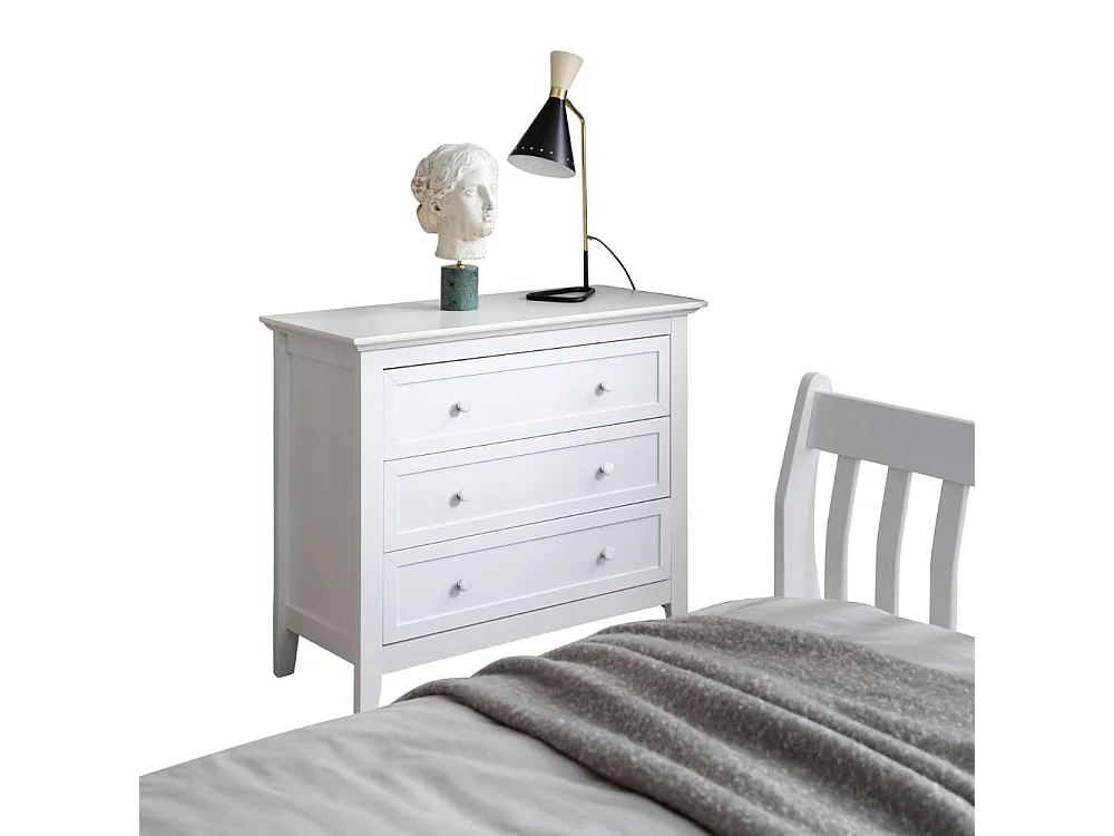 Noa & Nani Torsby Chest of Drawers 3 Drawer Wide in White