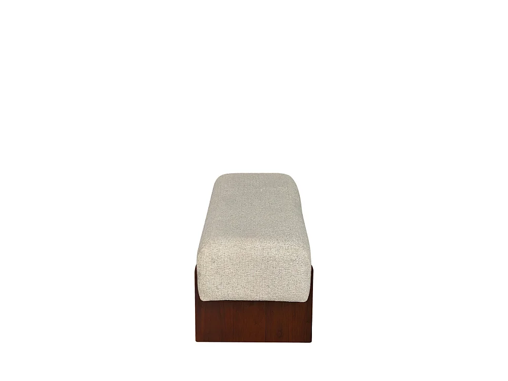 Sally - Banc en tissu et bois - Beige