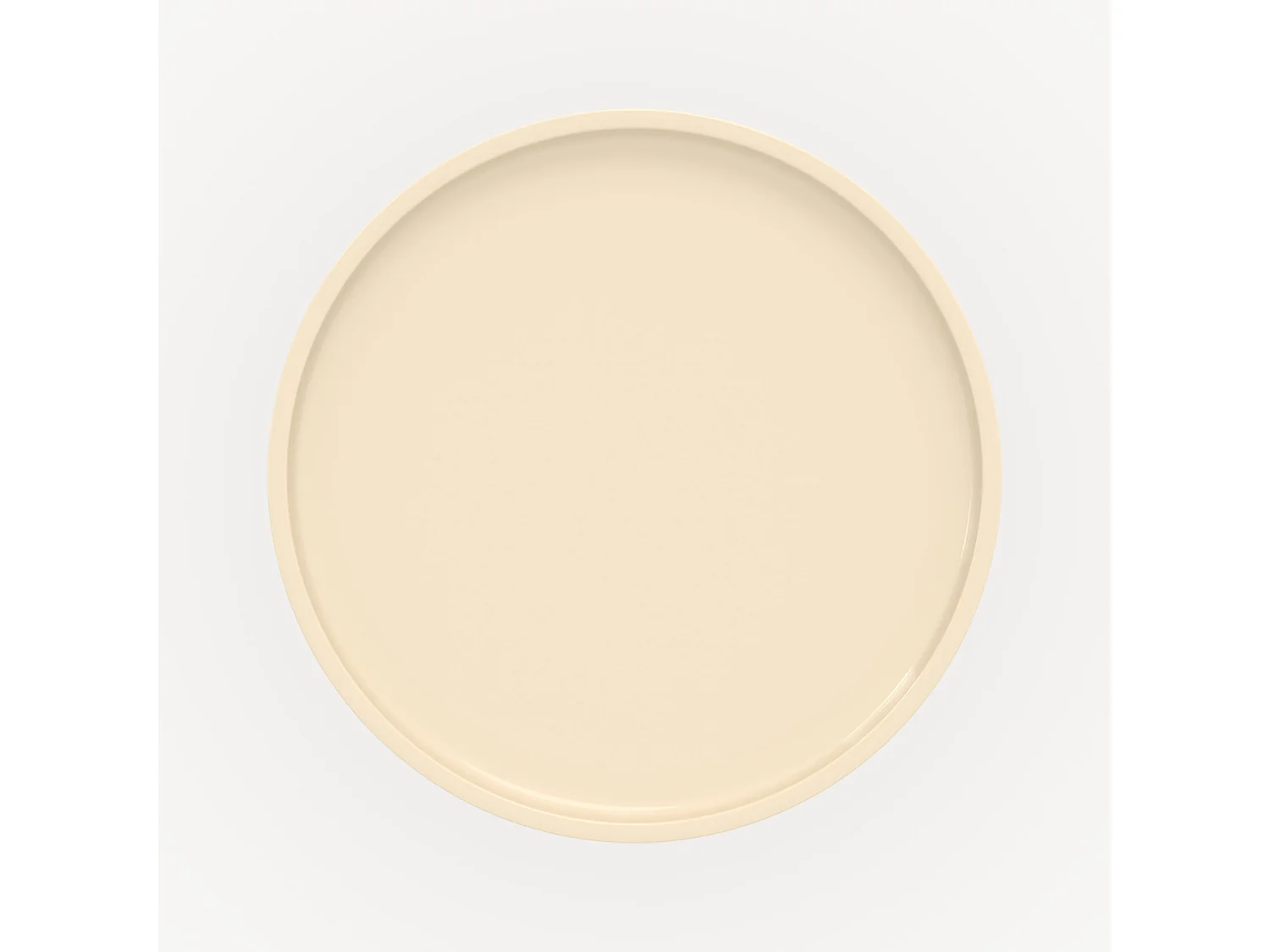 Mesa auxiliar lacada blanca en MDF, D40 cm - Nora