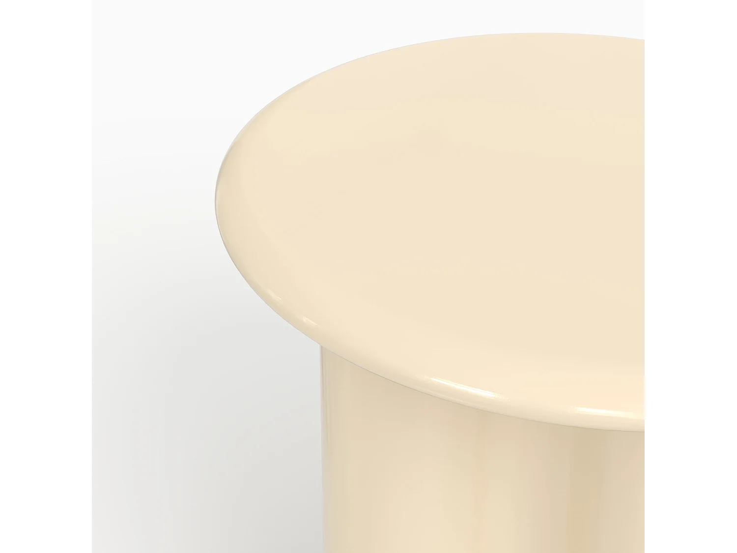 Weiß lackierter Beistelltisch, D50 cm - Olya