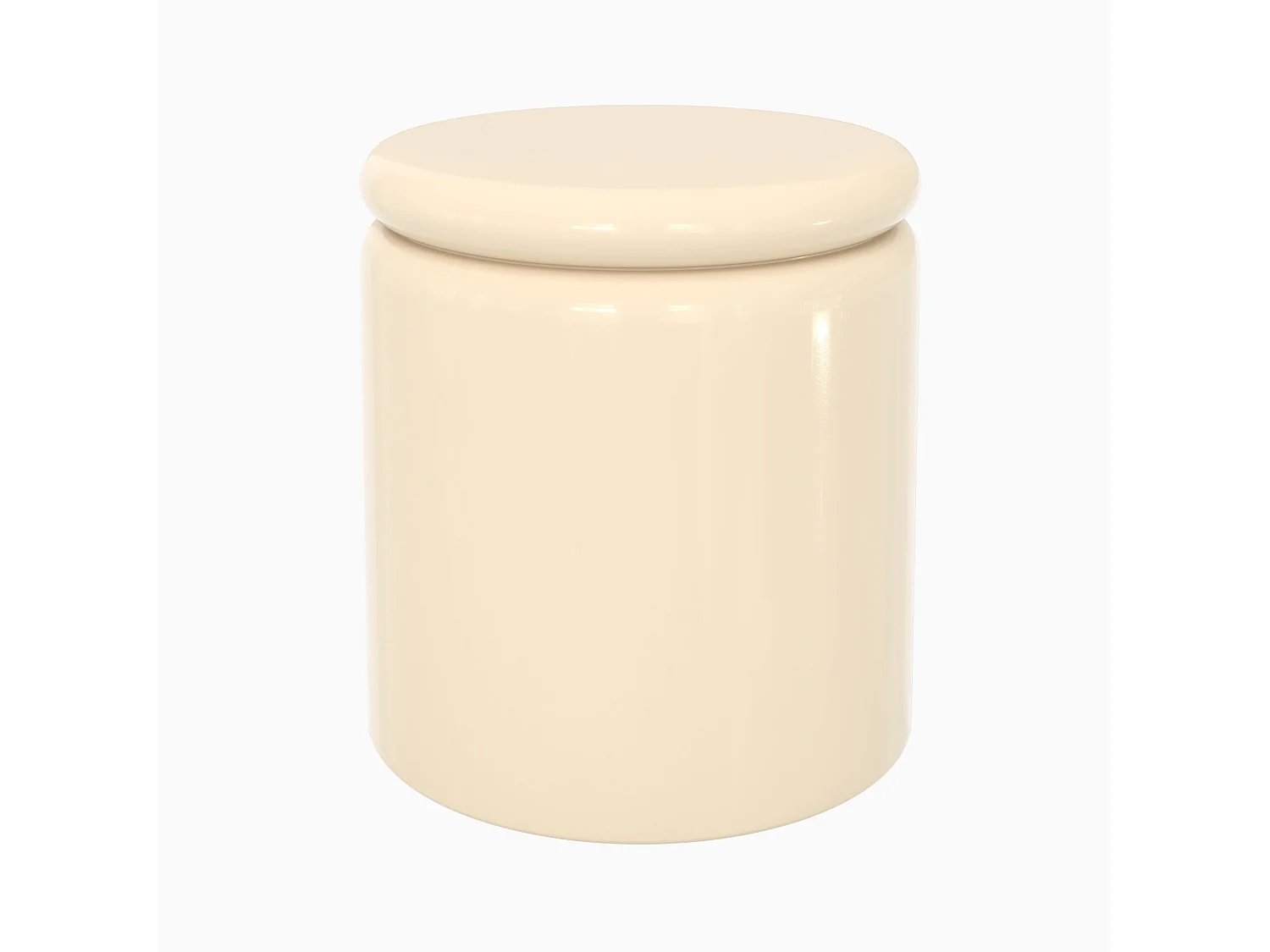 Weiß lackierter Beistelltisch aus MDF, D40 cm - Oscar