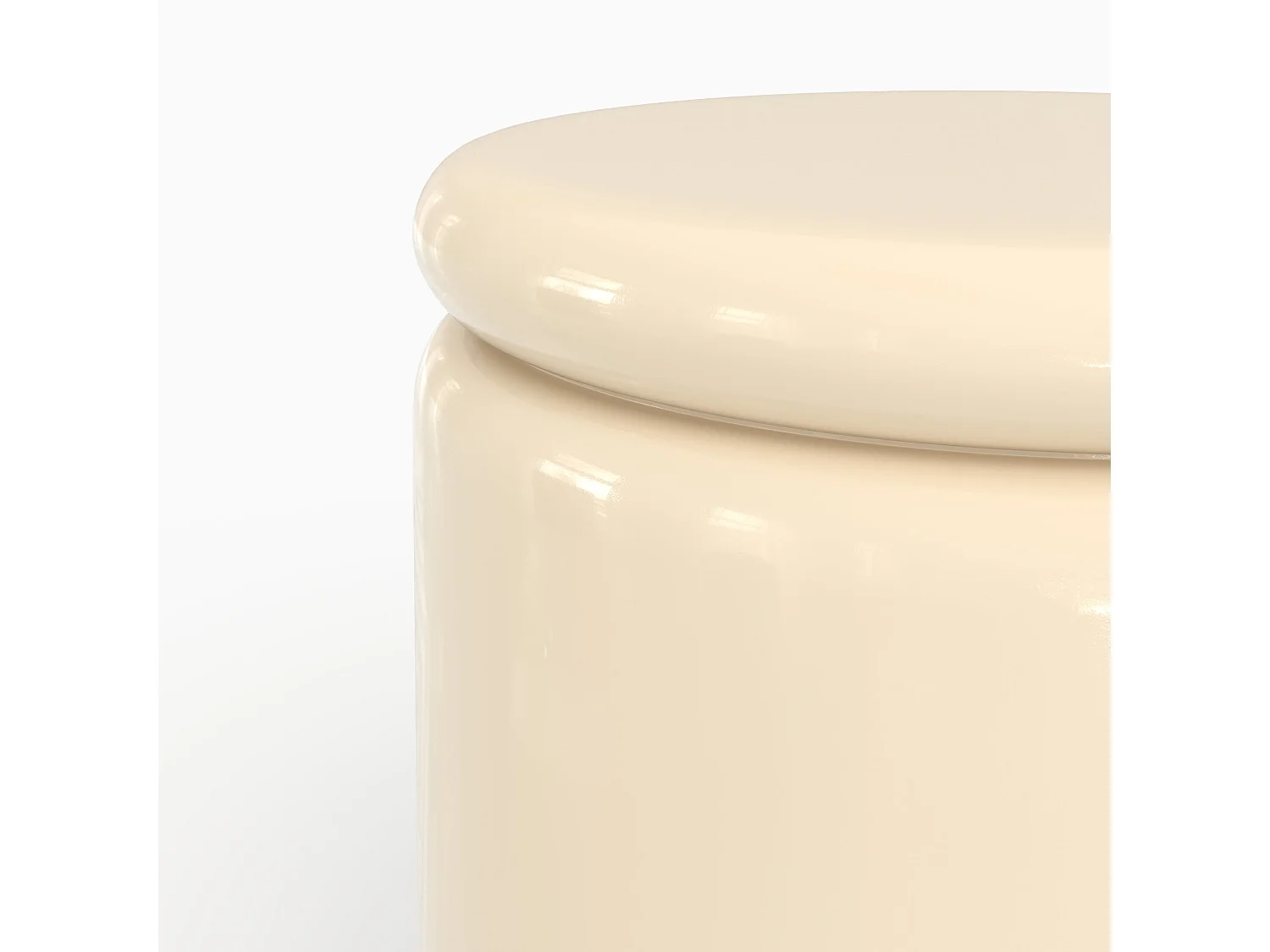 Weiß lackierter Beistelltisch aus MDF, D40 cm - Oscar
