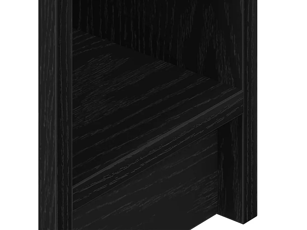 Mesilla de noche con cajón roble negro 20x36x60 cm