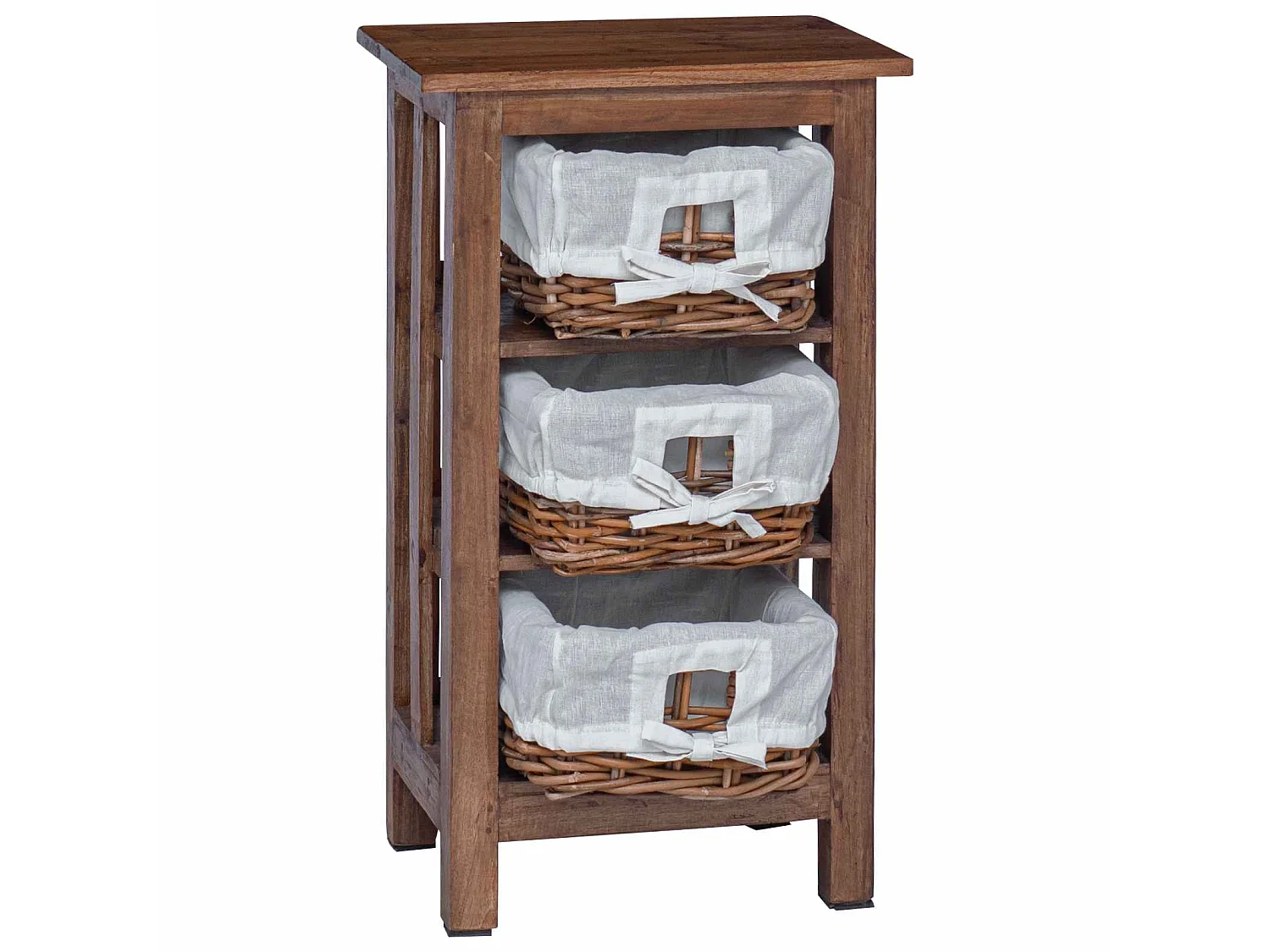 Mesa lateral Marrón Madera maciza de Caoba