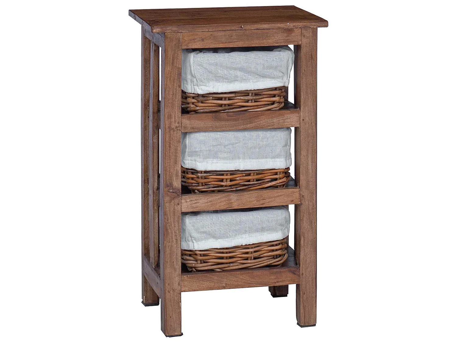 Mesa lateral Marrón Madera maciza de Caoba