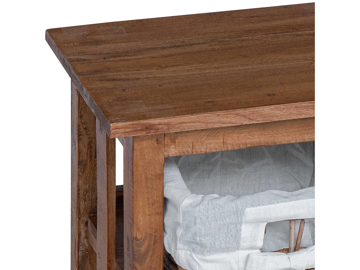 Mesa lateral Marrón Madera maciza de Caoba