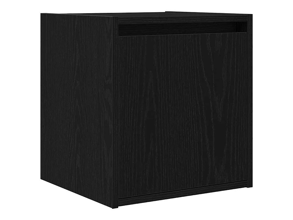 Mesilla de noche de pared negra 38x34x40 cm