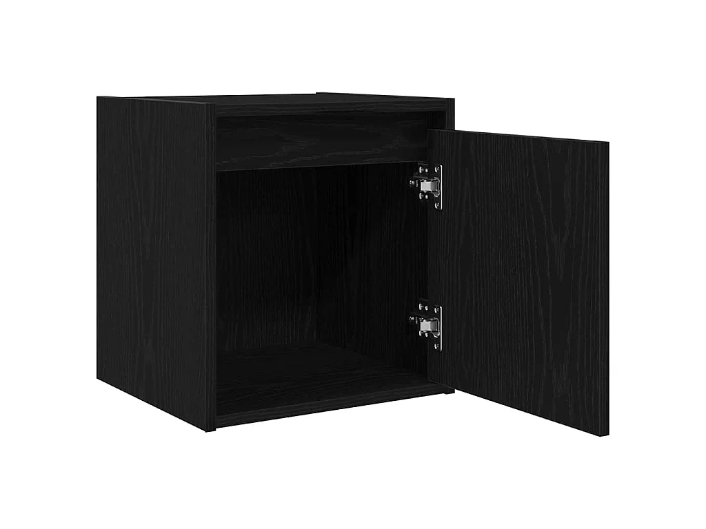 Mesilla de noche de pared negra 38x34x40 cm