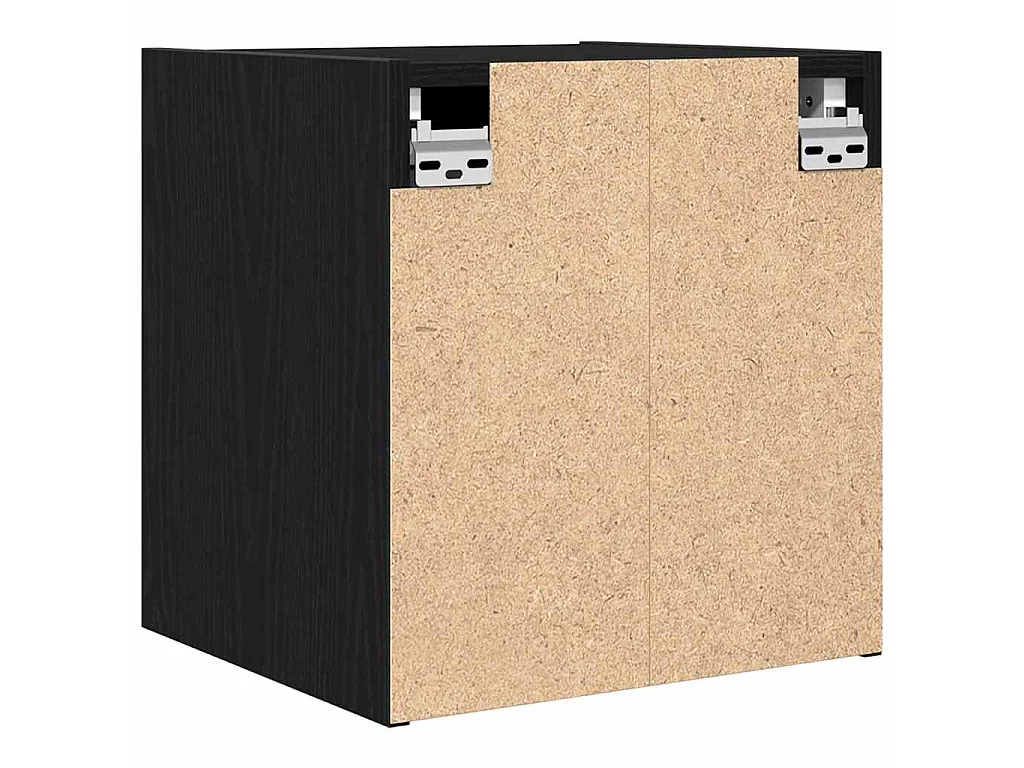 Mesilla de noche de pared negra 38x34x40 cm