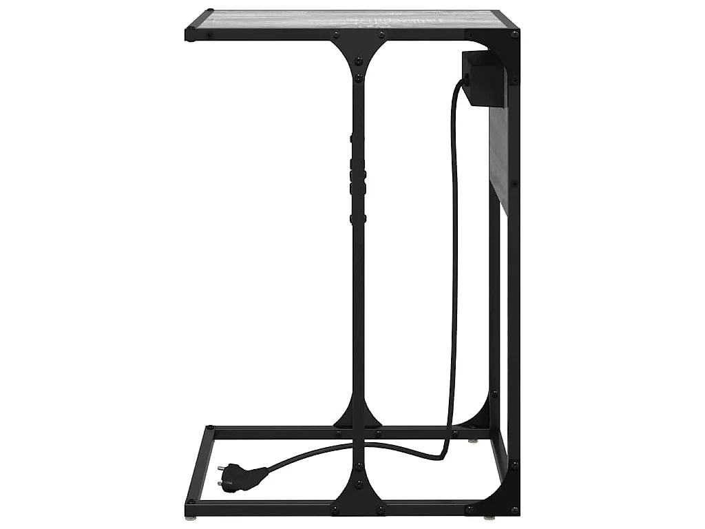 Mesa de Noche Gris sonoma Madera contrachapada